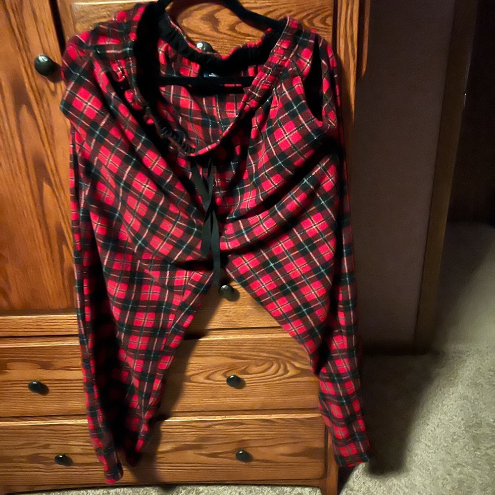 Stafford Mens plaid fleece lounge pants size XL